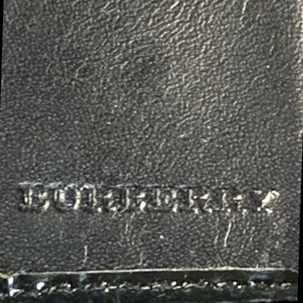 Burberry Leather SuperNova Black Patent Trim Cardholder Keycase with COA NEW